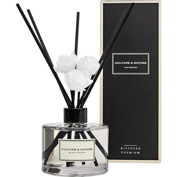 CULTURE & NATURE Reed Diffuser Set 6.7 oz (200ml) Black Cherry Scented Diffuser - Picture 7 of 7